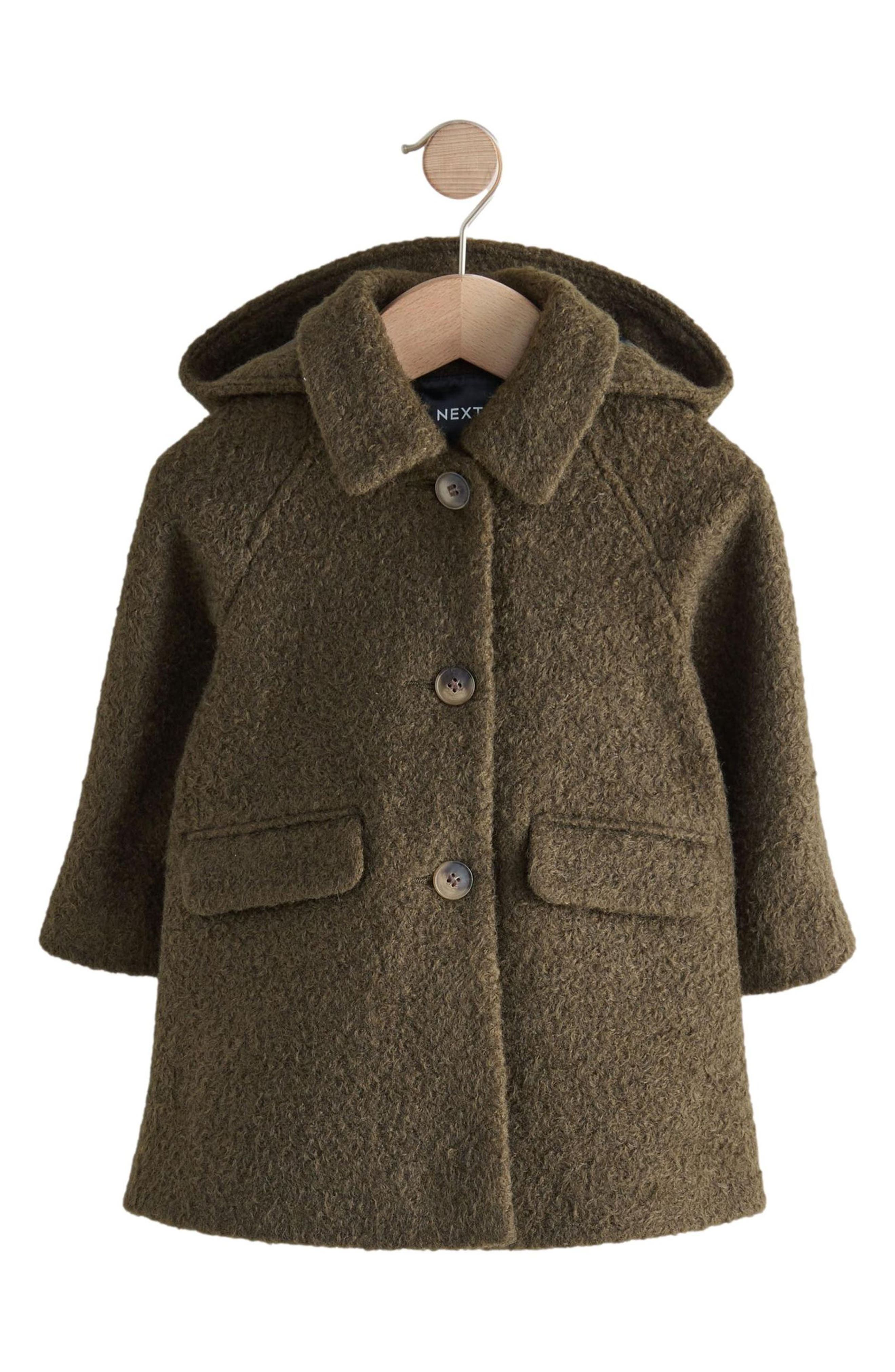 NEXT Kids' Hooded High Pile Fleece Coat