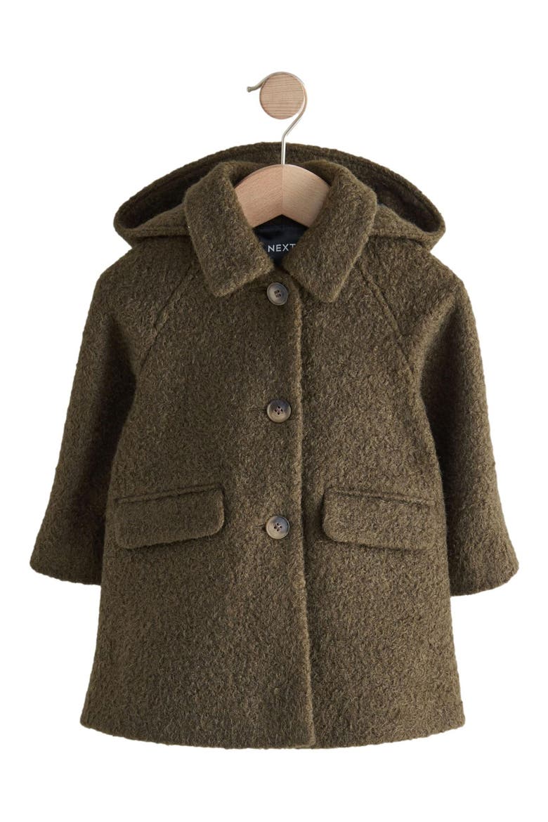 Kids' Hooded High Pile Fleece Coat, Main, color, GREEN