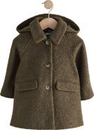 NEXT Kids' Hooded High Pile Fleece Coat