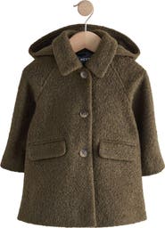 NEXT Kids' Hooded High Pile Fleece Coat