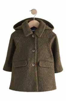 Kids' Hooded High Pile Fleece Coat