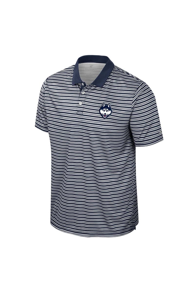 COLOSSEUM Men's Colosseum Navy UConn Huskies Striped Polo, Alternate, color, 
