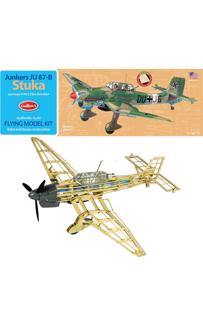 Guillow's Junkers Ju 87B Stuka Model Kit Small, Alternate, color, Multicolored