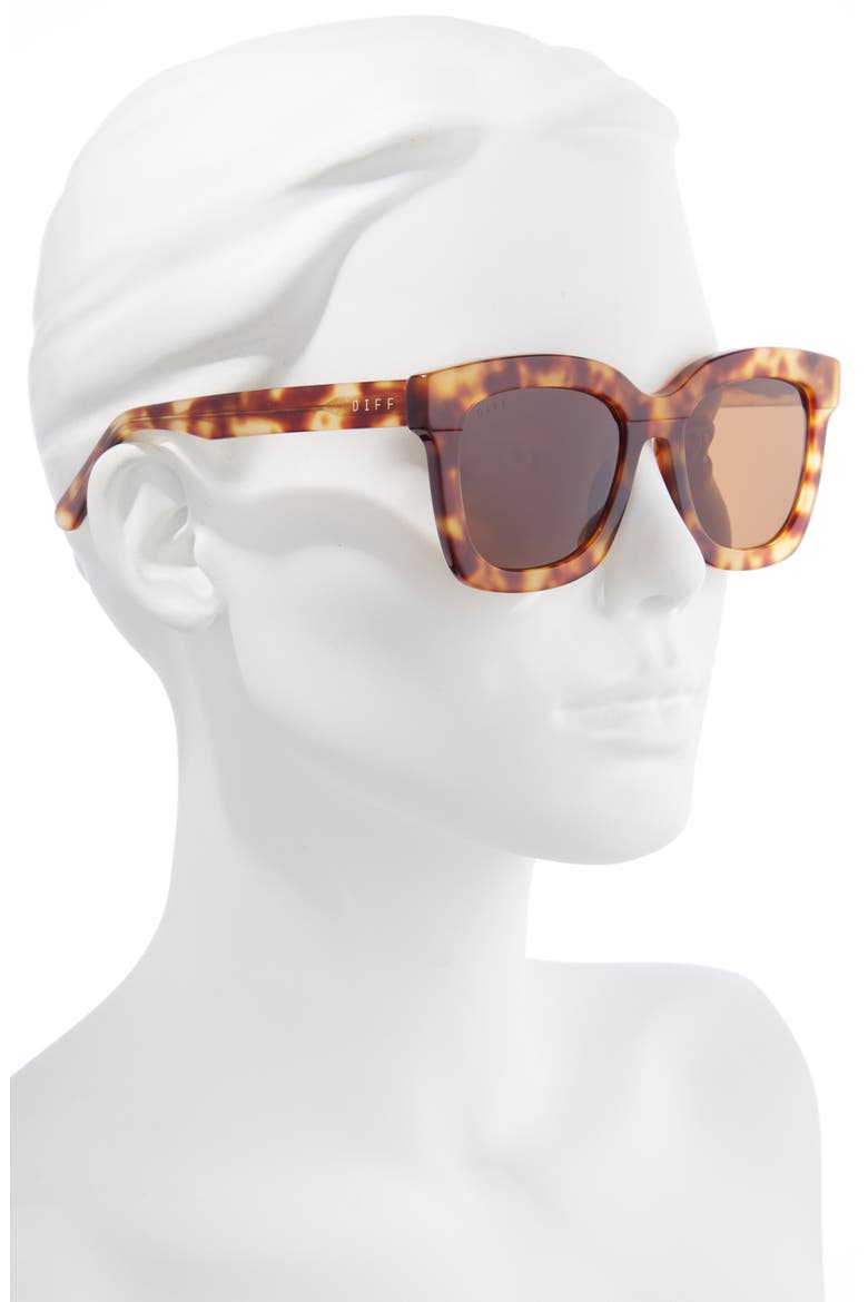 Carson 50mm Square Sunglasses, Alternate, color, SOLSTICE TORTOISE/ BROWN