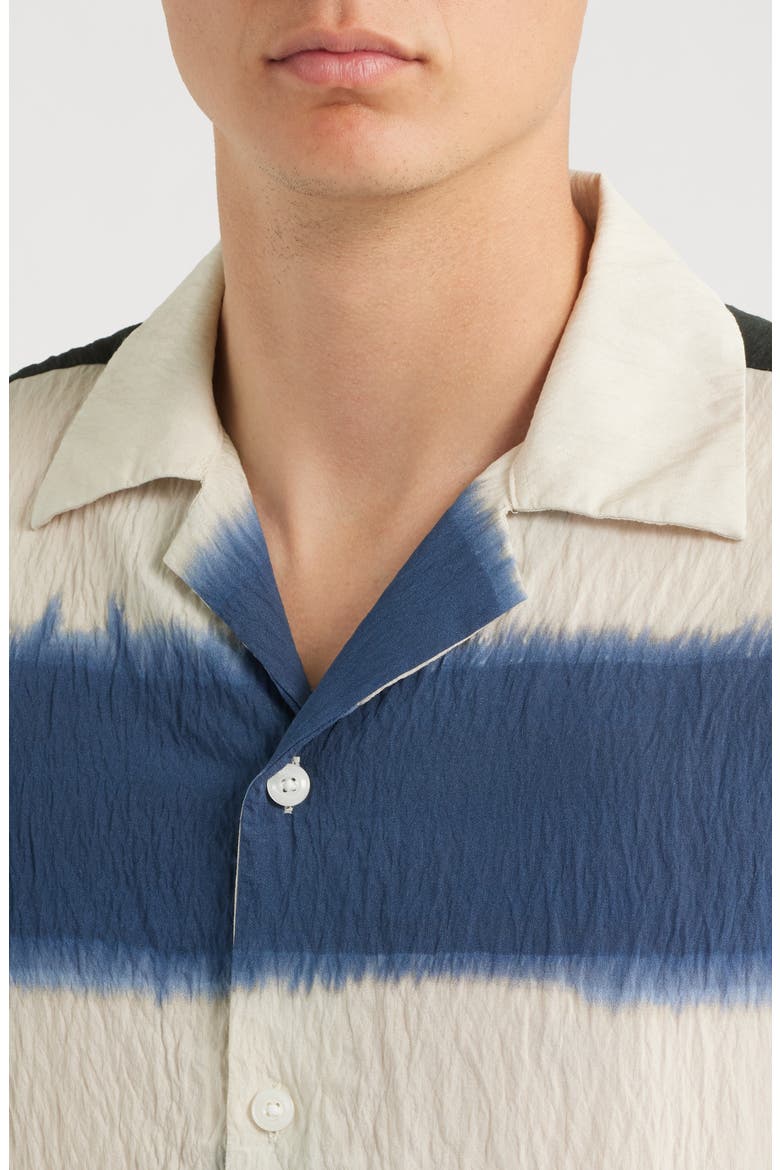 Salem Stripe Camp Shirt, Alternate, color, BLUE
