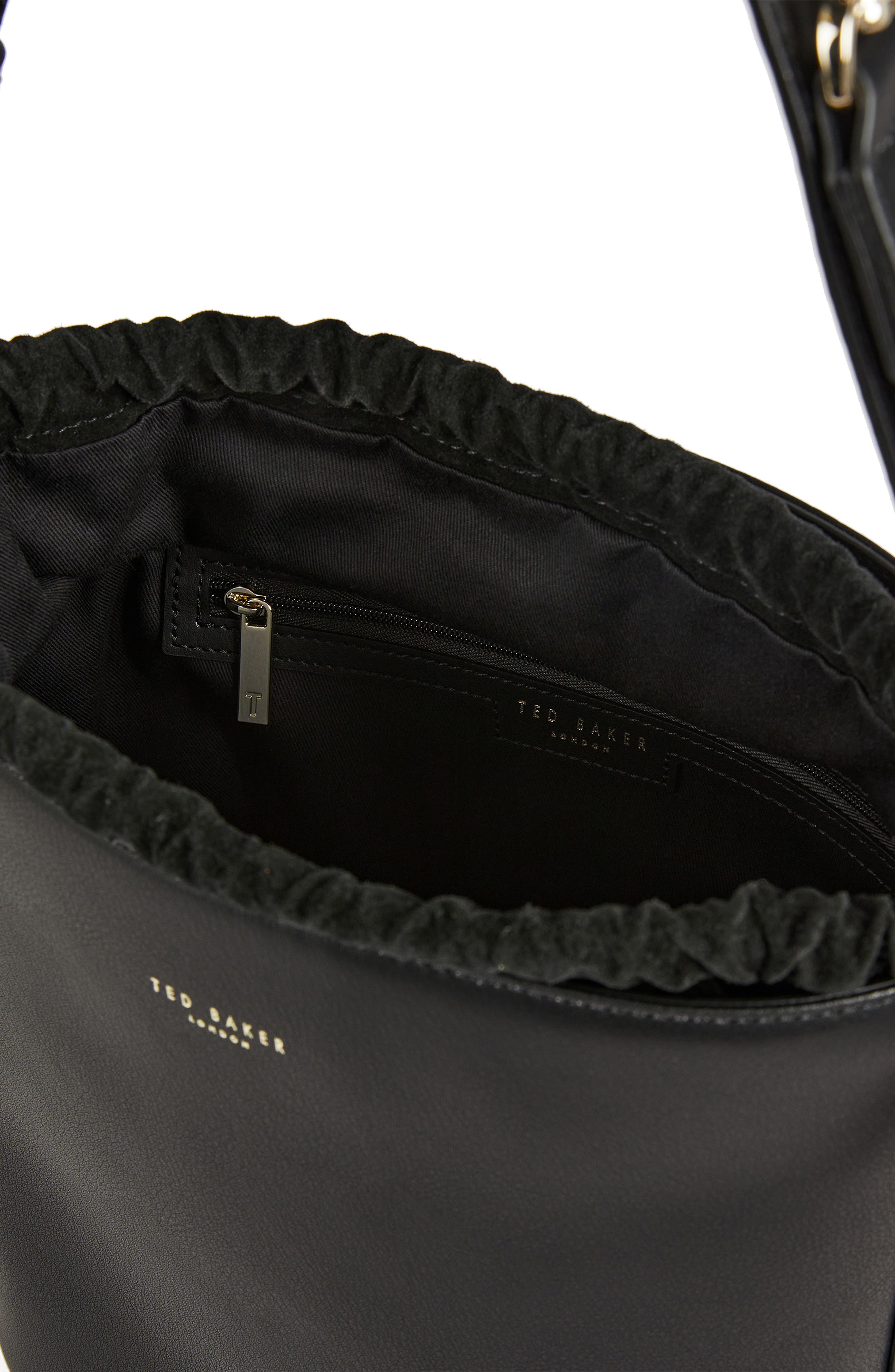 Ted Baker London Equesa Equestrian Bucklet Leather Bucket Bag, Alternate, color, 