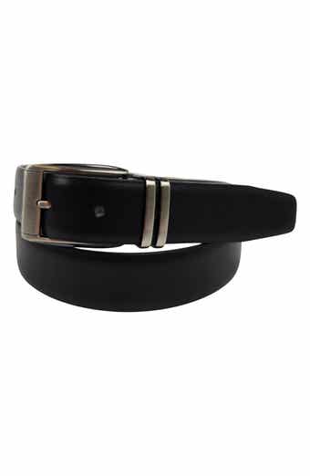 Vince Camuto Reversible Metal Keeper Leather Belt