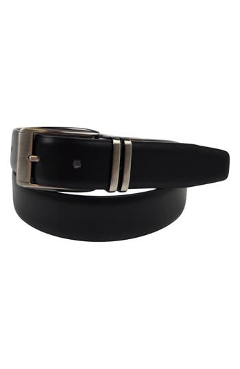 Vince Camuto Reversible Metal Keeper Leather Belt In Multi