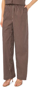 Halogen® Striped Pull On Pants with Side Slits