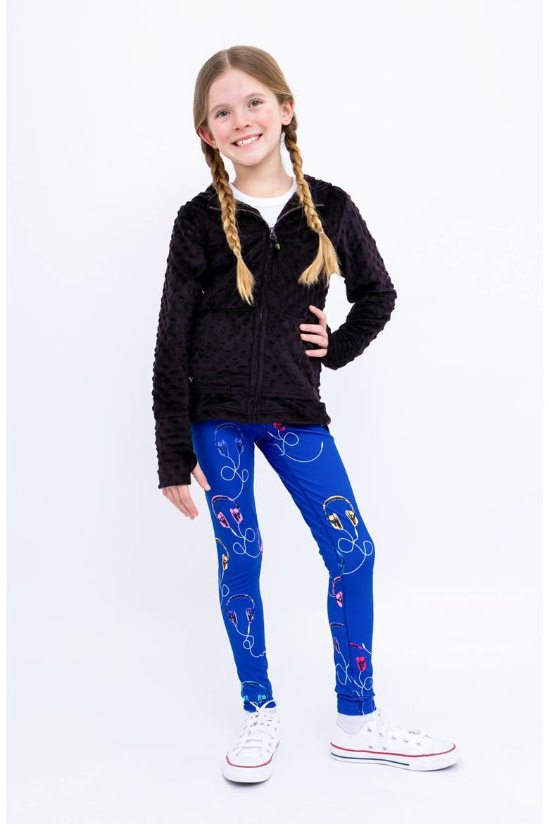 Headphone Printed Leggings, Main, color, Blue