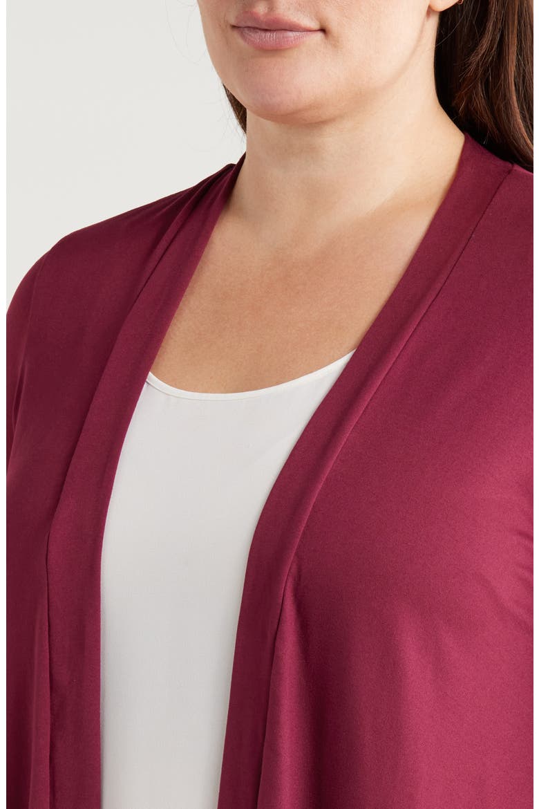 Open Front Cardigan, Alternate, color, WINE