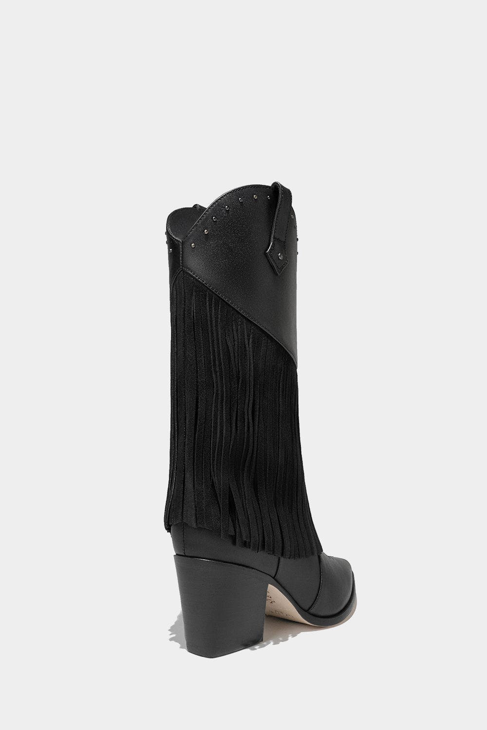 Dante Leather Fringe Boots Feelings, Alternate, color, Black