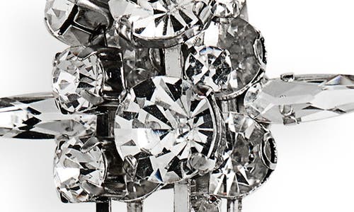 Area Crystal Fringe Front/back Drop Earrings In Metallic