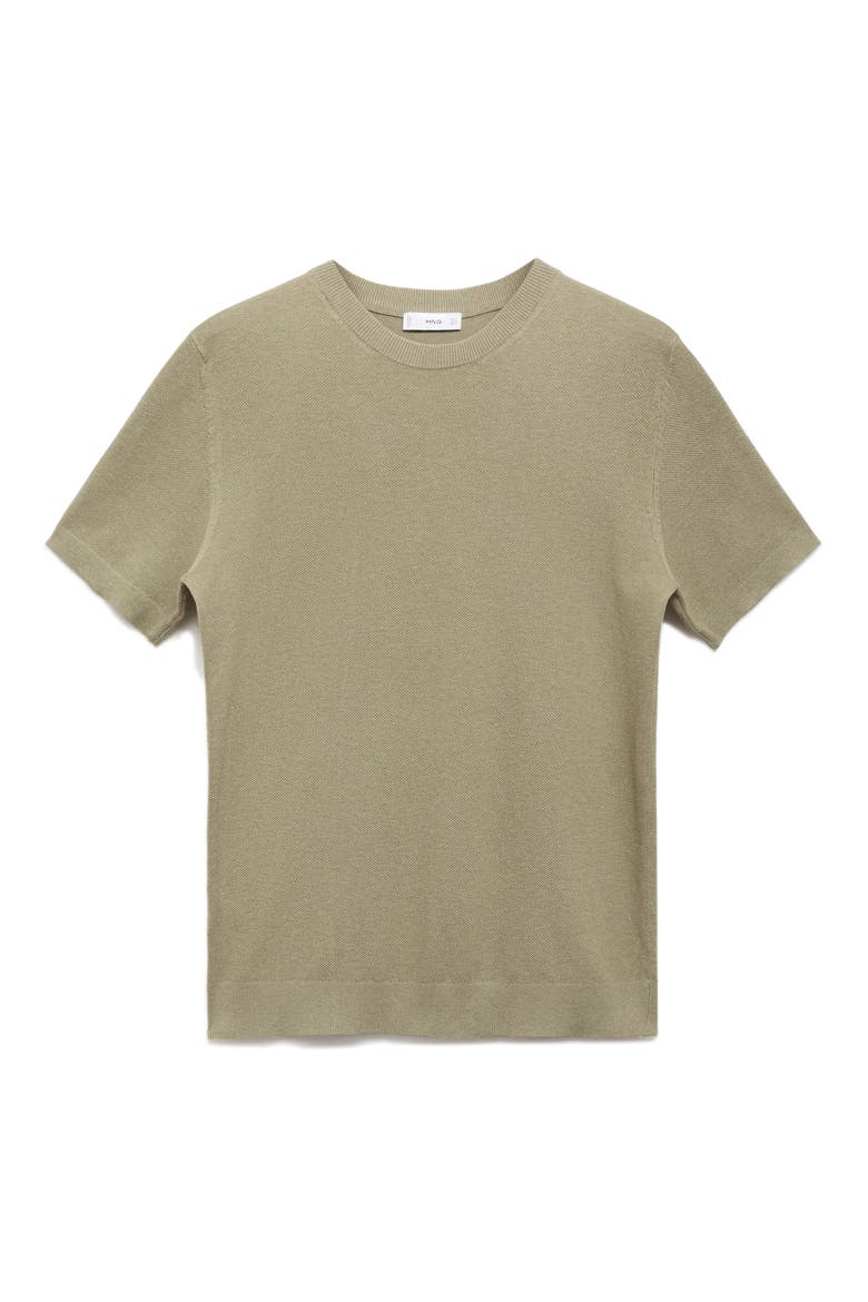Fine Knit Short Sleeve Sweater, Alternate, color, KHAKI GREEN