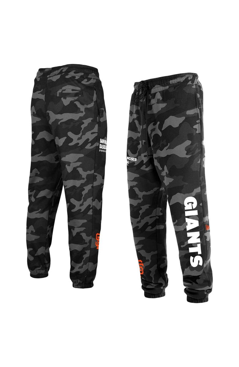 New Era Men's New Era Black San Francisco Giants Camo Jogger Pants, Main, color, 