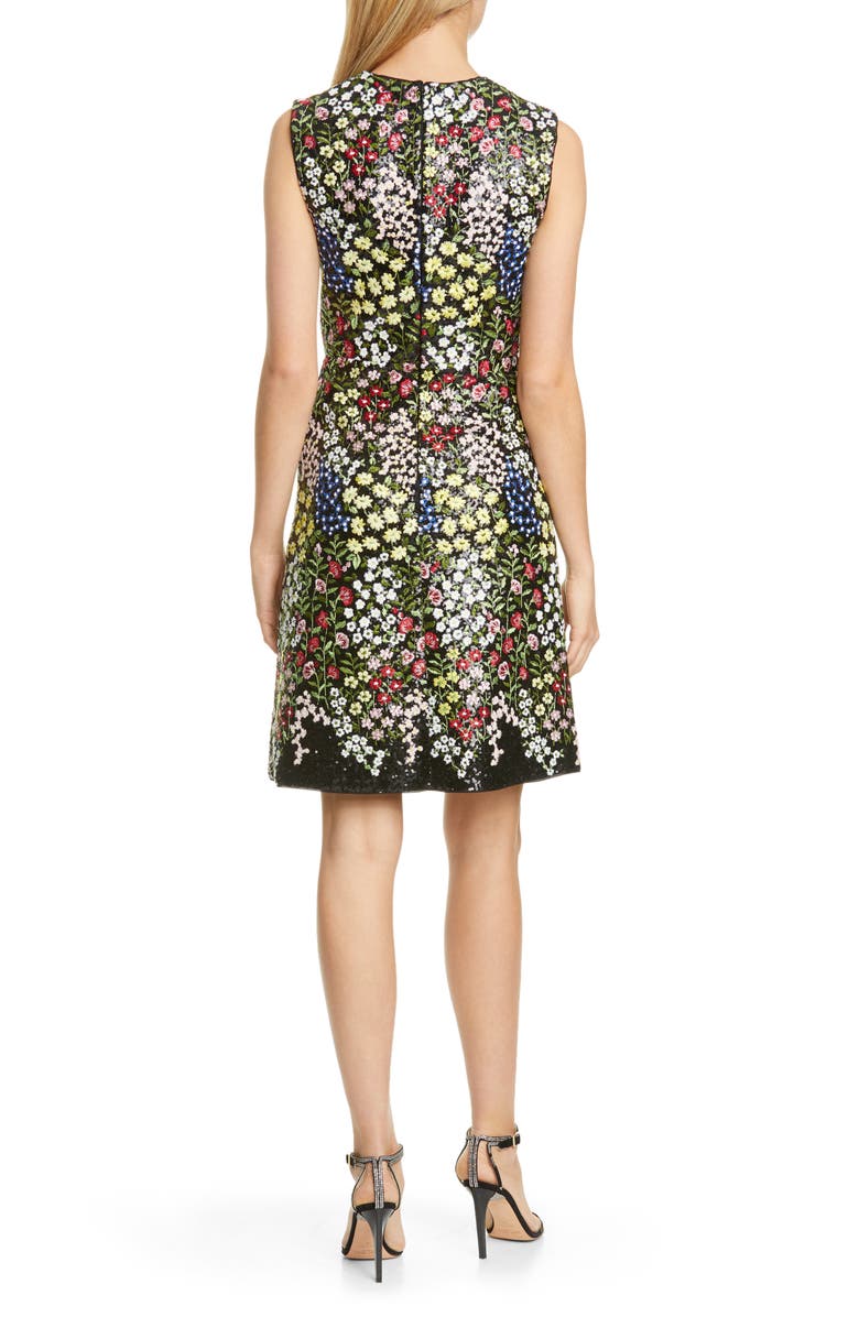 Giambattista Valli Sequin & Floral Embroidered A-Line Dress, Alternate, color, 