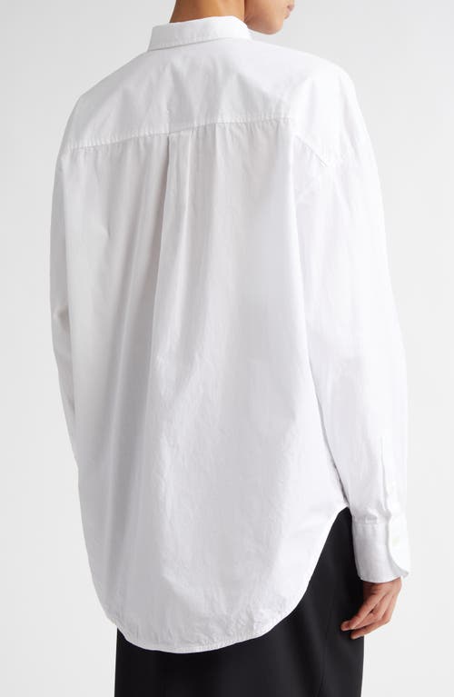 Teurn Studios Oversize Cotton Button-up Shirt In White