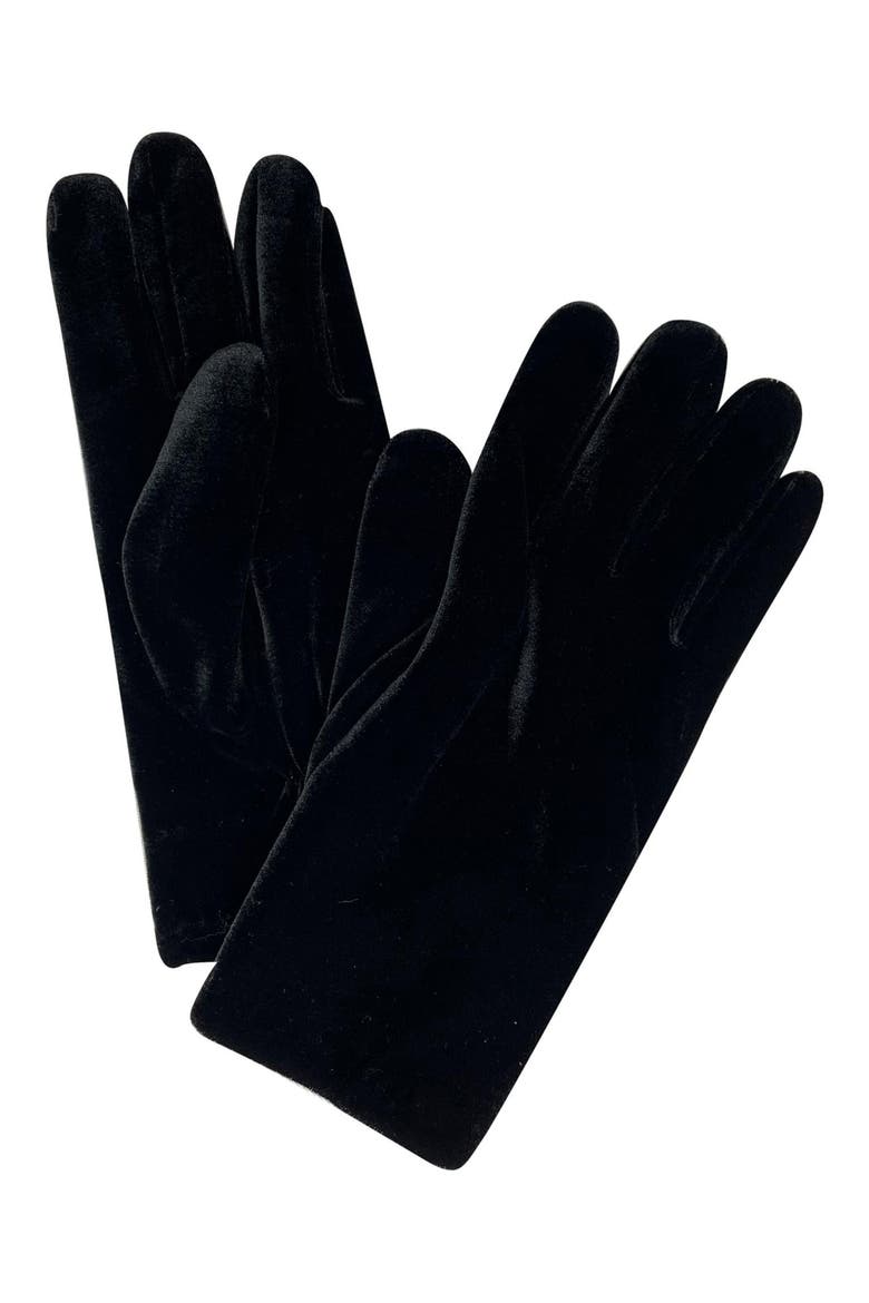 Velvet Gloves, Main, color, BLACK
