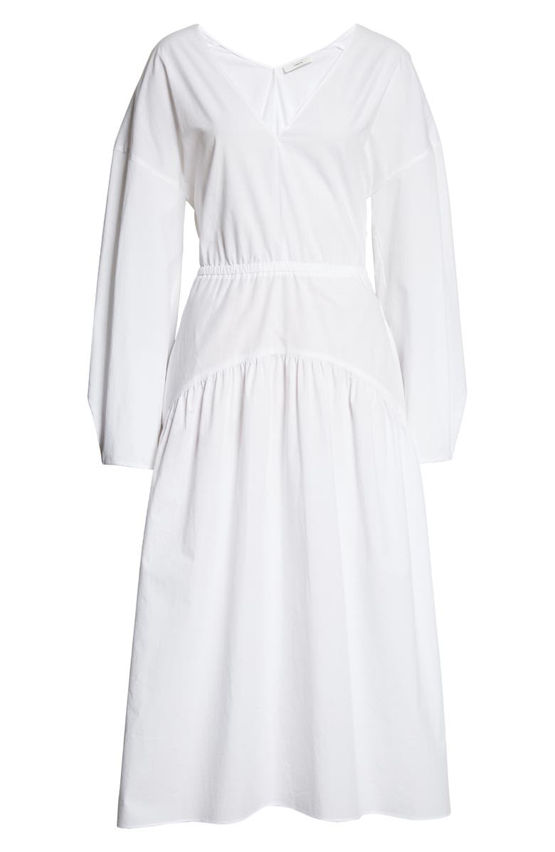 Vince Cutout Long Sleeve Cotton Dress, Alternate, color, 