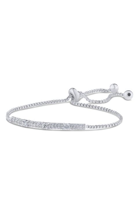 Cubic Zirconia Pave Bolo Bracelet