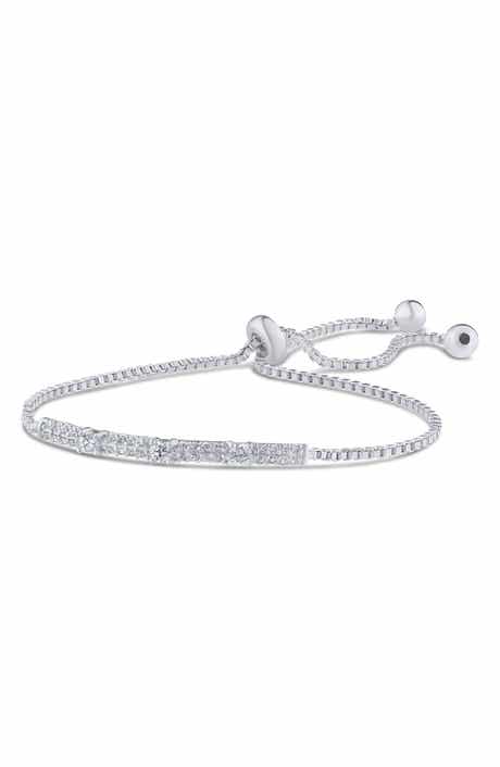 Cubic Zirconia Pave Bolo Bracelet