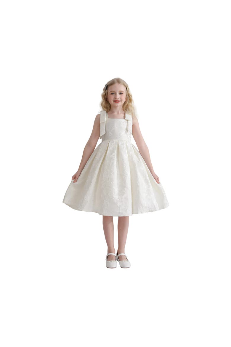 MariBow Pleated Dress, Alternate, color, Ivory