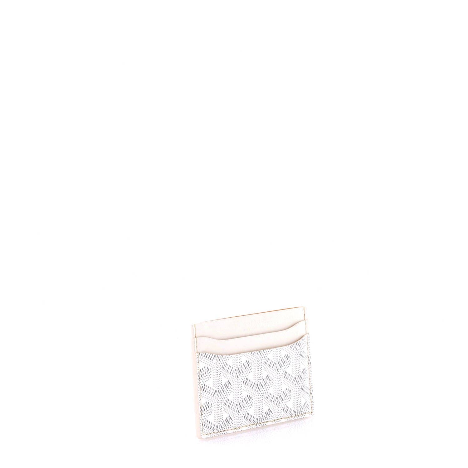 Saint Sulpice Card Holder Coated Canvas, Alternate, color, White