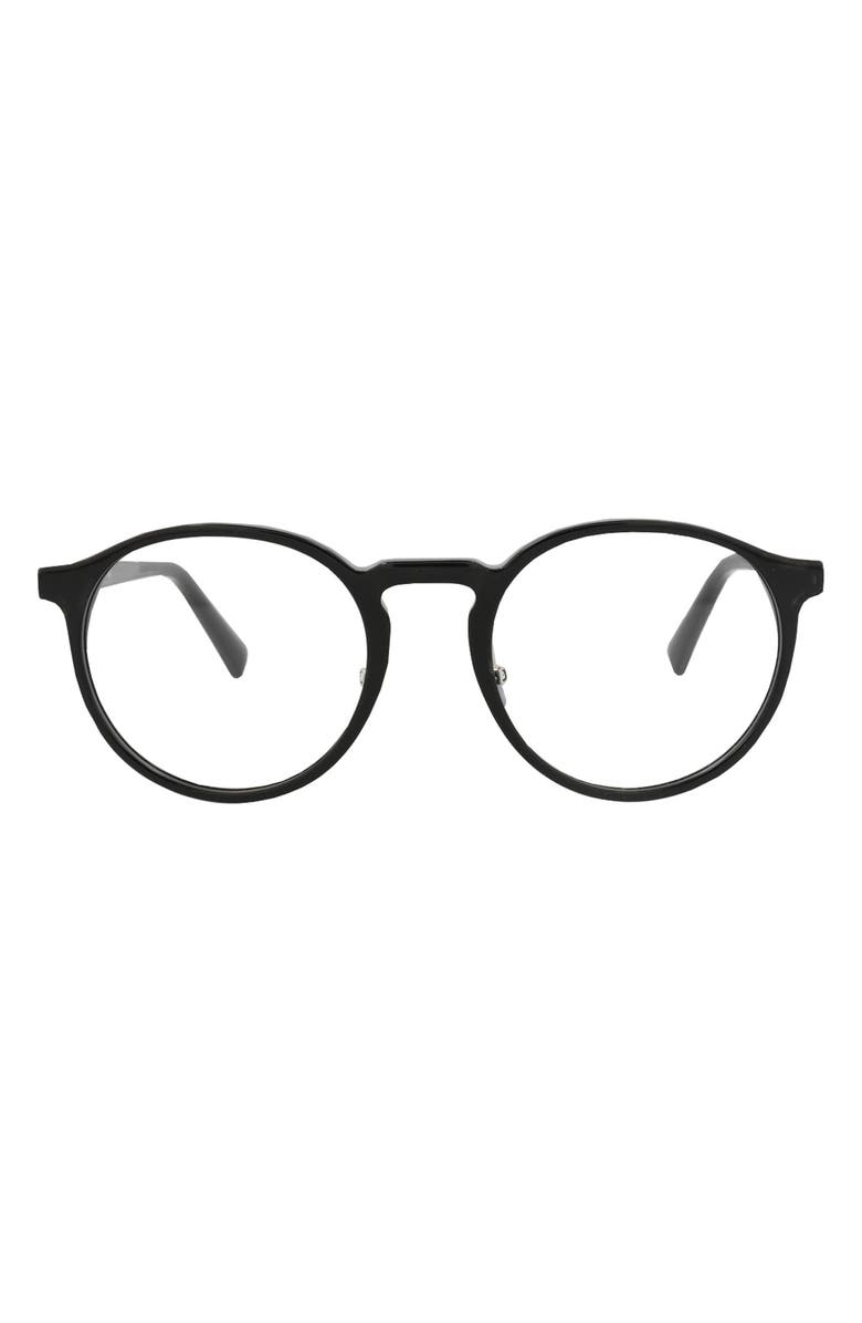 Maui Jim Core Optical 51mm Round Reading Glasses, Main, color, Black Black Transparent