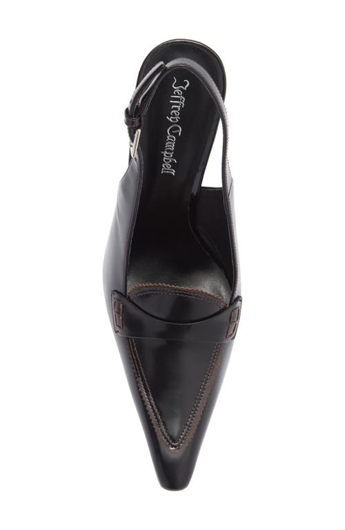 Jeffrey Campbell Judicial Slingback Loafer Pump In Black