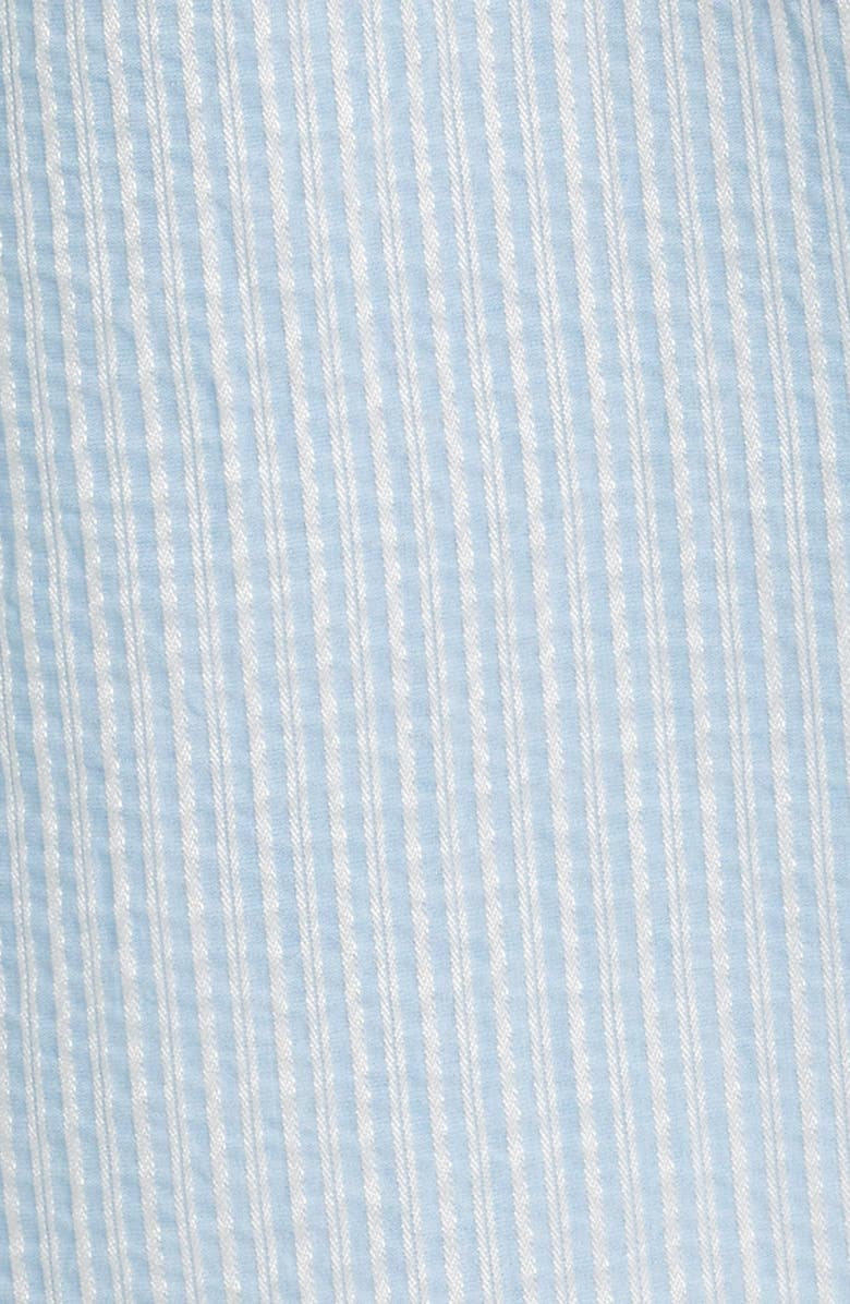 KOBI HALPERIN Drew Sequin Floral Stripe Cotton Blend Seersucker Button-Up Shirt, Alternate, color, Sky Blue