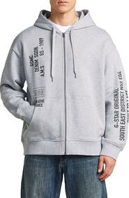 G-STAR Stencil Graphic Relaxed Full Zip Hoodie