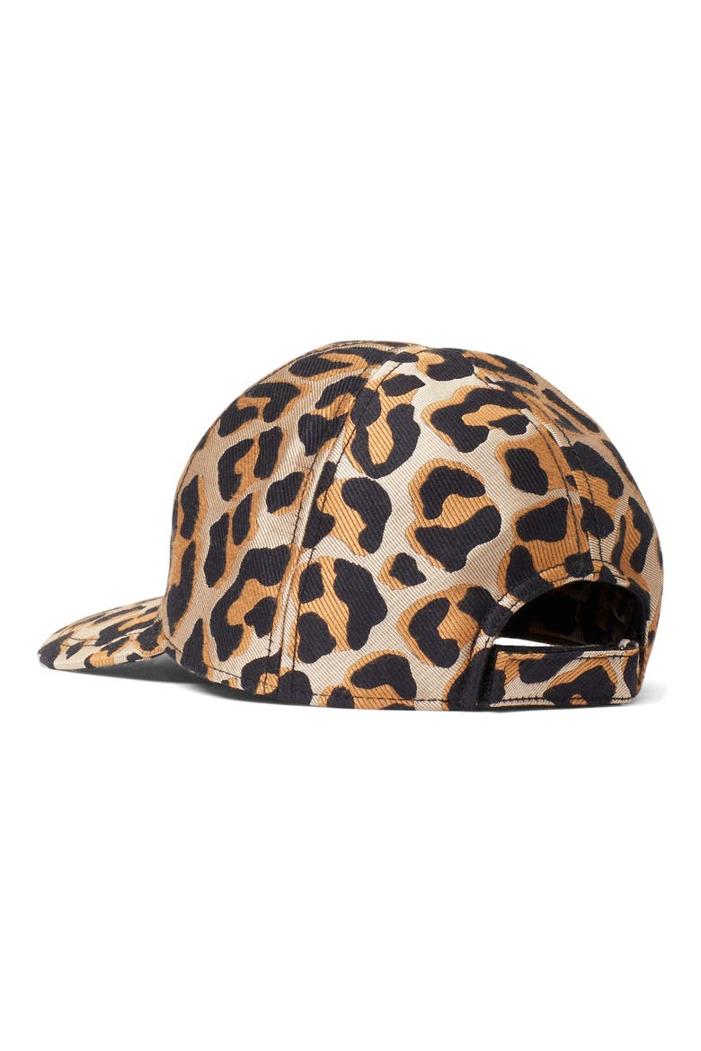 leopard brocade baseball cap, Alternate, color, NATURAL
