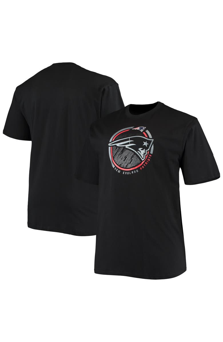 FANATICS Men's Fanatics Branded Black New England Patriots Big & Tall Color Pop T-Shirt, Main, color, 