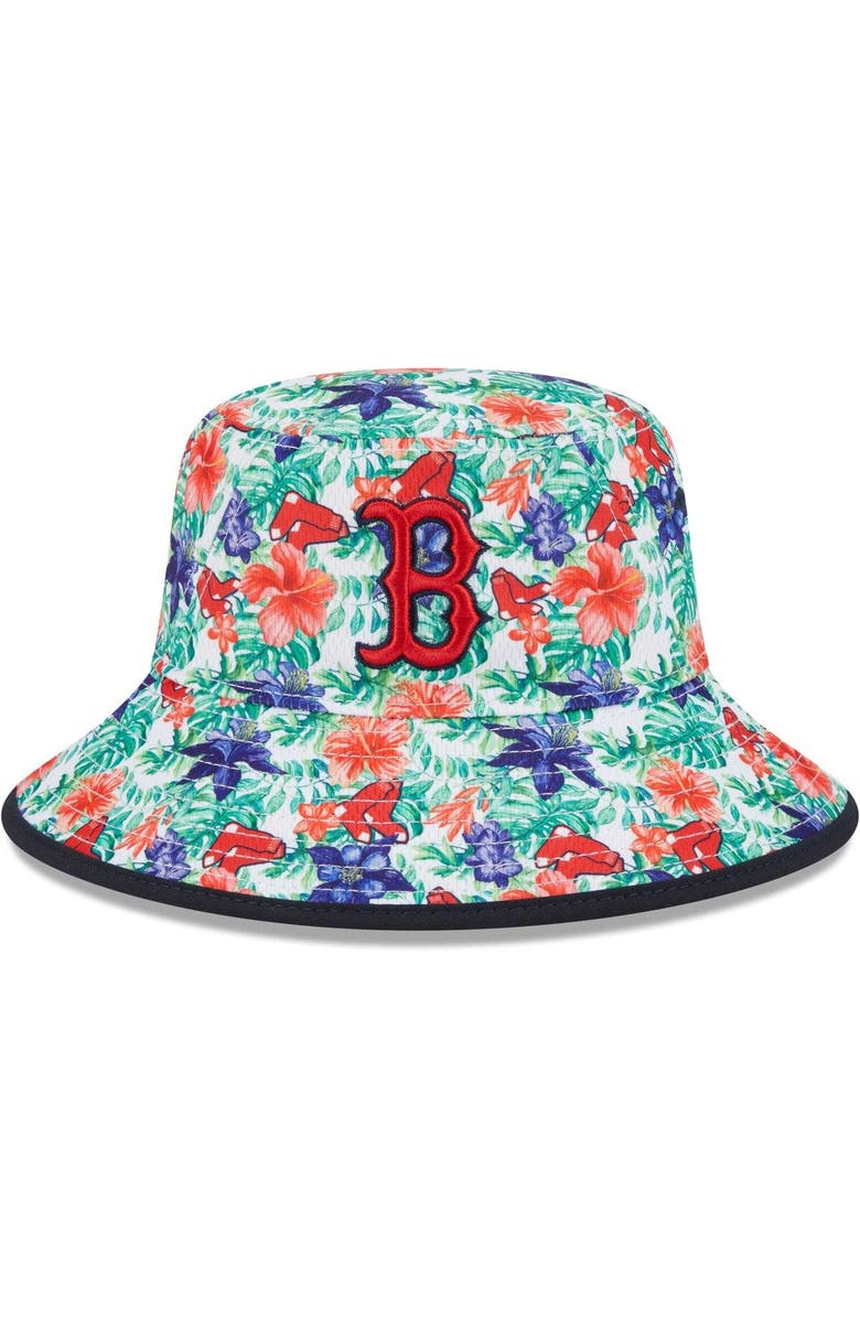 New Era Men's New Era Boston Red Sox Tropic Floral Bucket Hat, Main, color, Navy