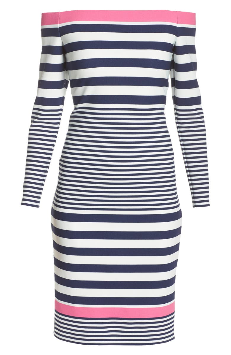 Eliza J Off the Shoulder Sheath Dress, Alternate, color, 