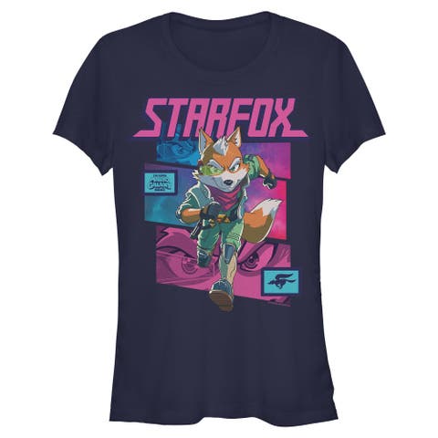 Junior's Fox McCloud Comic Book Panels Short Sleeve T-Shirt