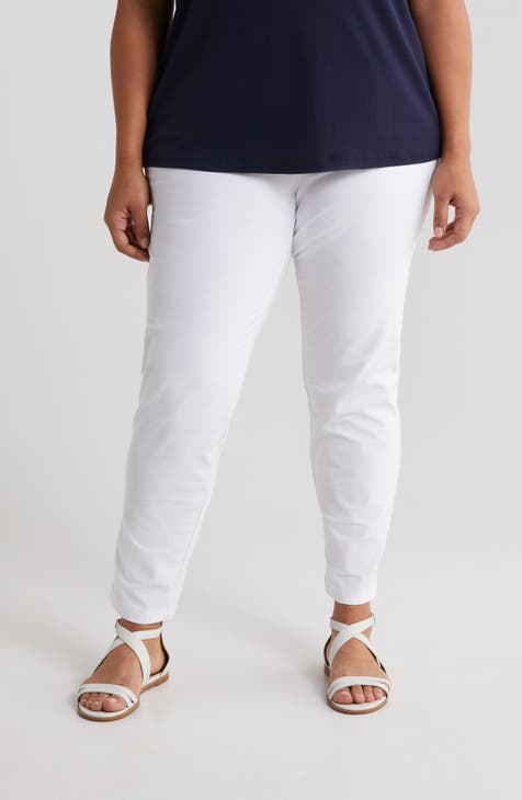 Eileen Fisher white slin ankle jeans plus high quality size 24 new!!!!