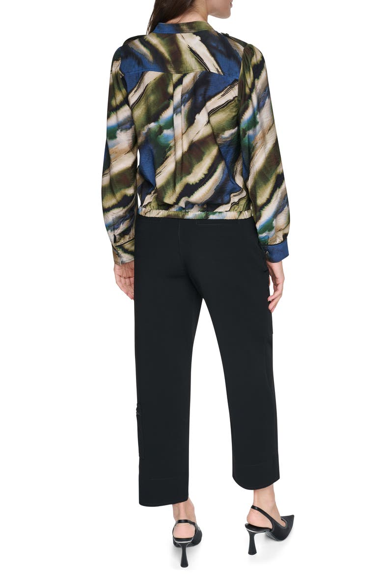 Print Surplice Top, Alternate, color, BRUSHED RIVERSIDE