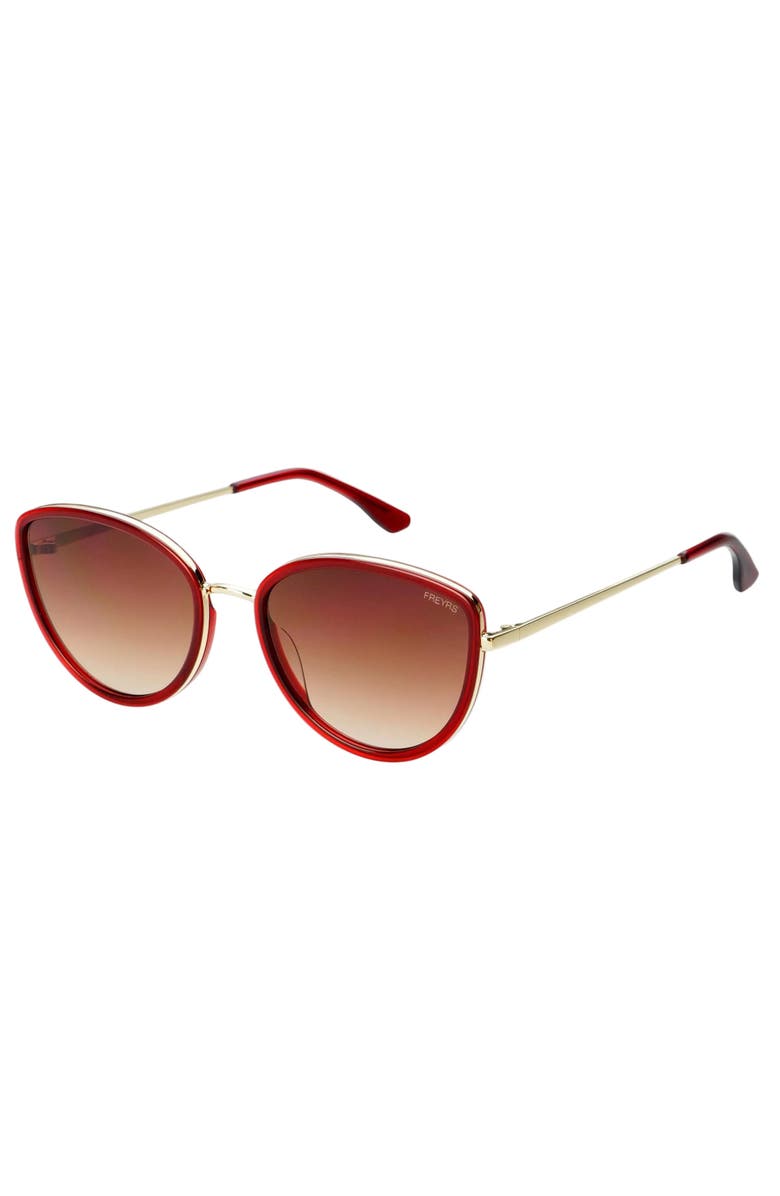 FREYRS Eyewear Luna Cat Eye Sunglasses, Alternate, color, Dark Cherry