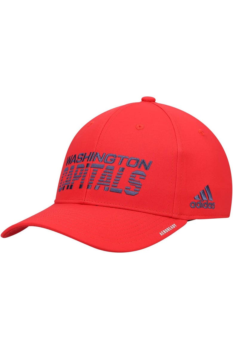 Men's adidas Red Washington Capitals 2021 Locker Room AEROREADY Flex Hat, Main, color, Red