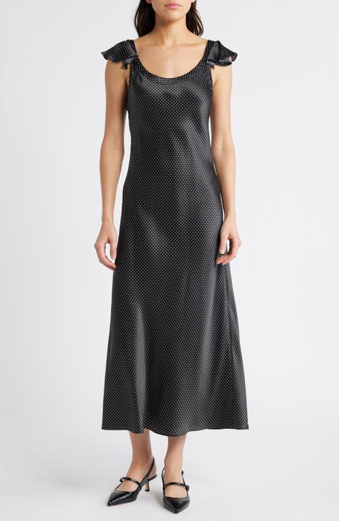Agoura Dot Silk Maxi Dress