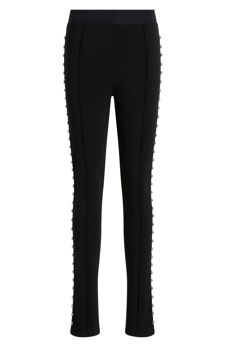 Cinq à Sept Percy Stud Detail Pants, Alternate, color, Black