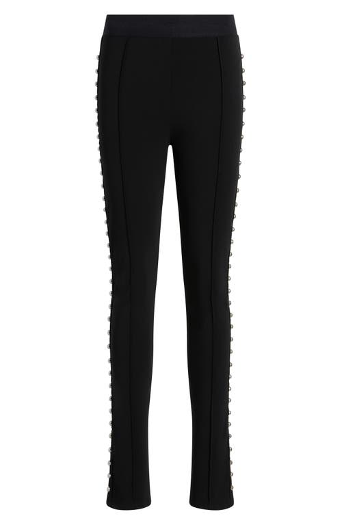 Cinq À Sept Percy Stud Detail Pants In Black