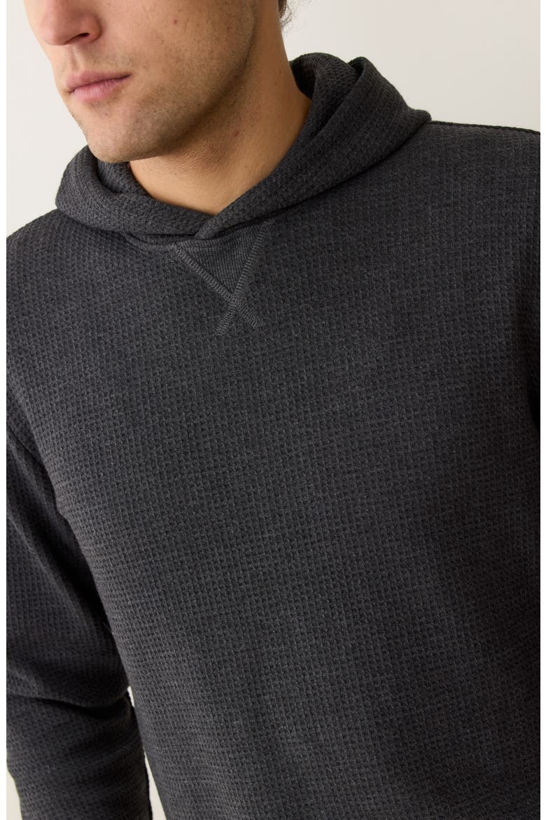 Waffle Stitch Hoodie, Alternate, color, CHARCOAL