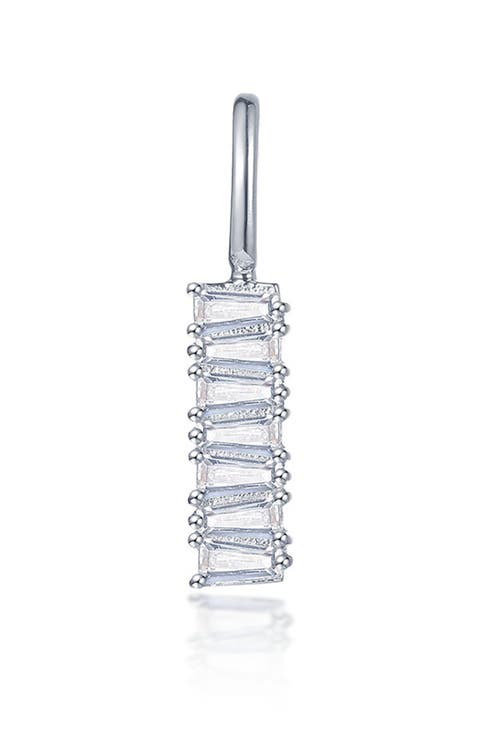 Simulated Diamond Baguette Bar Charm