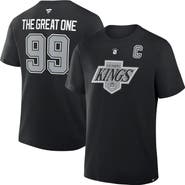 FANATICS Men's Fanatics Wayne Gretzky Black Los Angeles Kings Retired Player Nickname T-Shirt