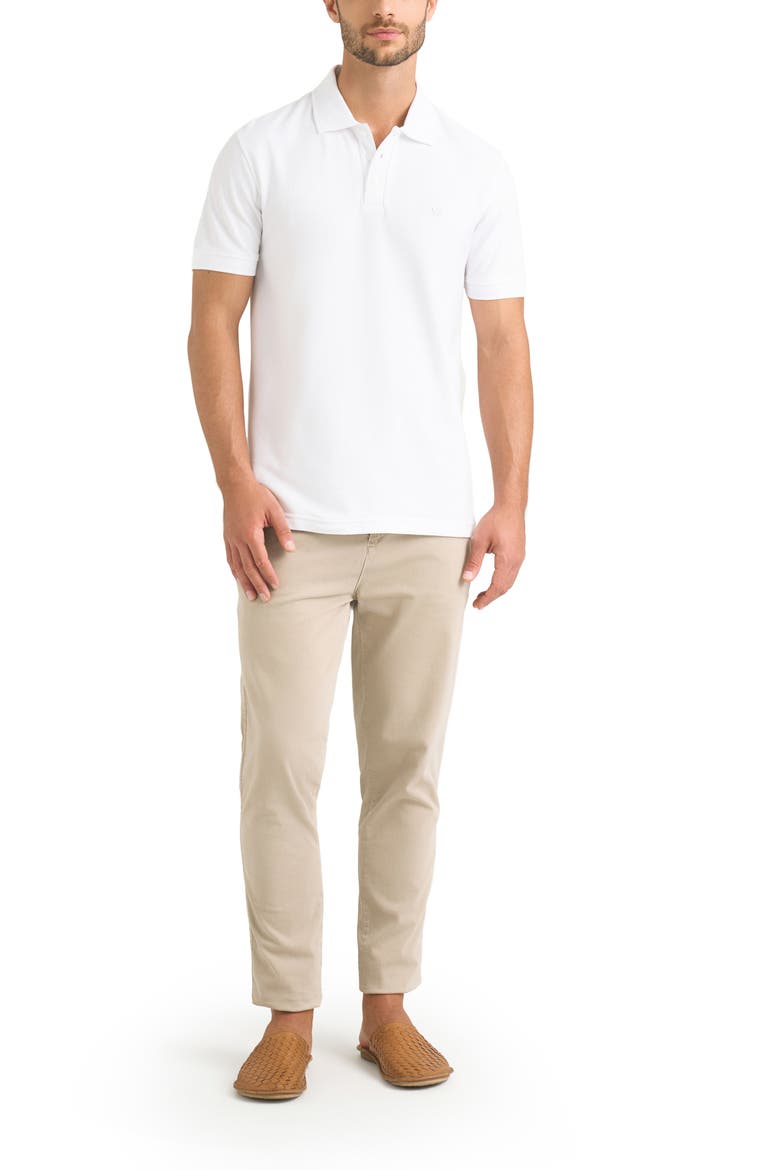 Semifit Polo With Jacquard Detail, Alternate, color, White