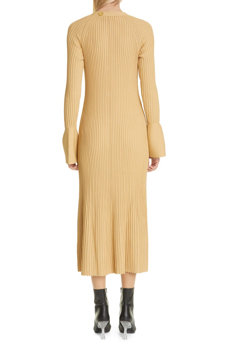 Proenza Schouler Rib Long Sleeve Dress, Alternate, color, 