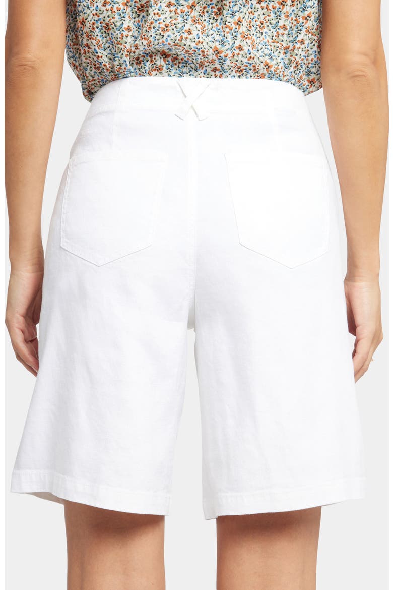 Linen Blend Bermuda Shorts, Alternate, color, OPTIC WHITE