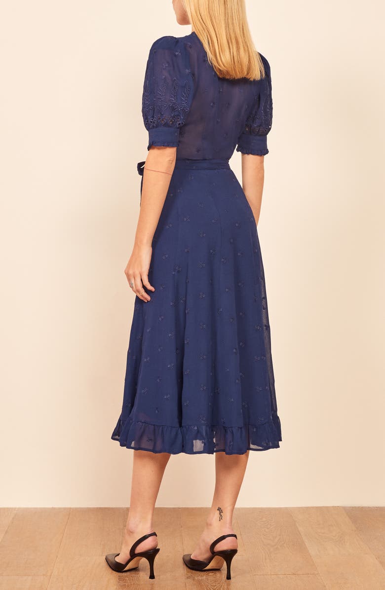 Reformation Annalise Midi Wrap Dress, Alternate, color, 